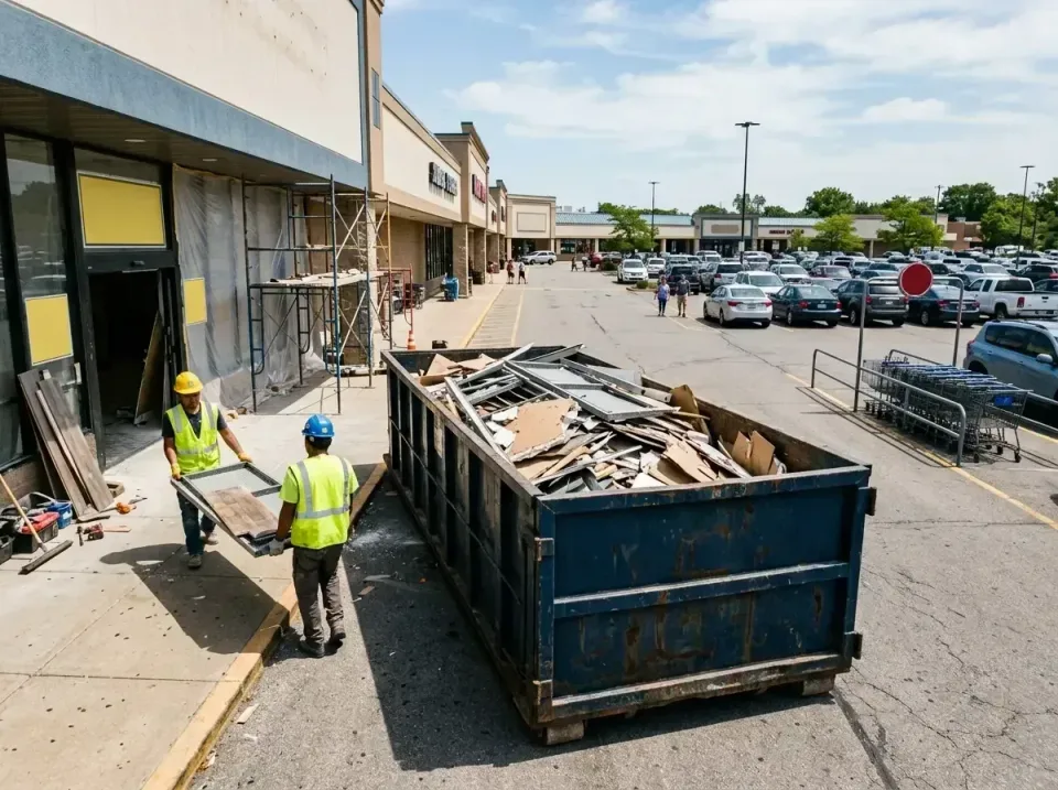 retail-store-renovation-debris-003 — frequently asked questions, Roll-off Dumpster Rentals in O'Fallon, IL